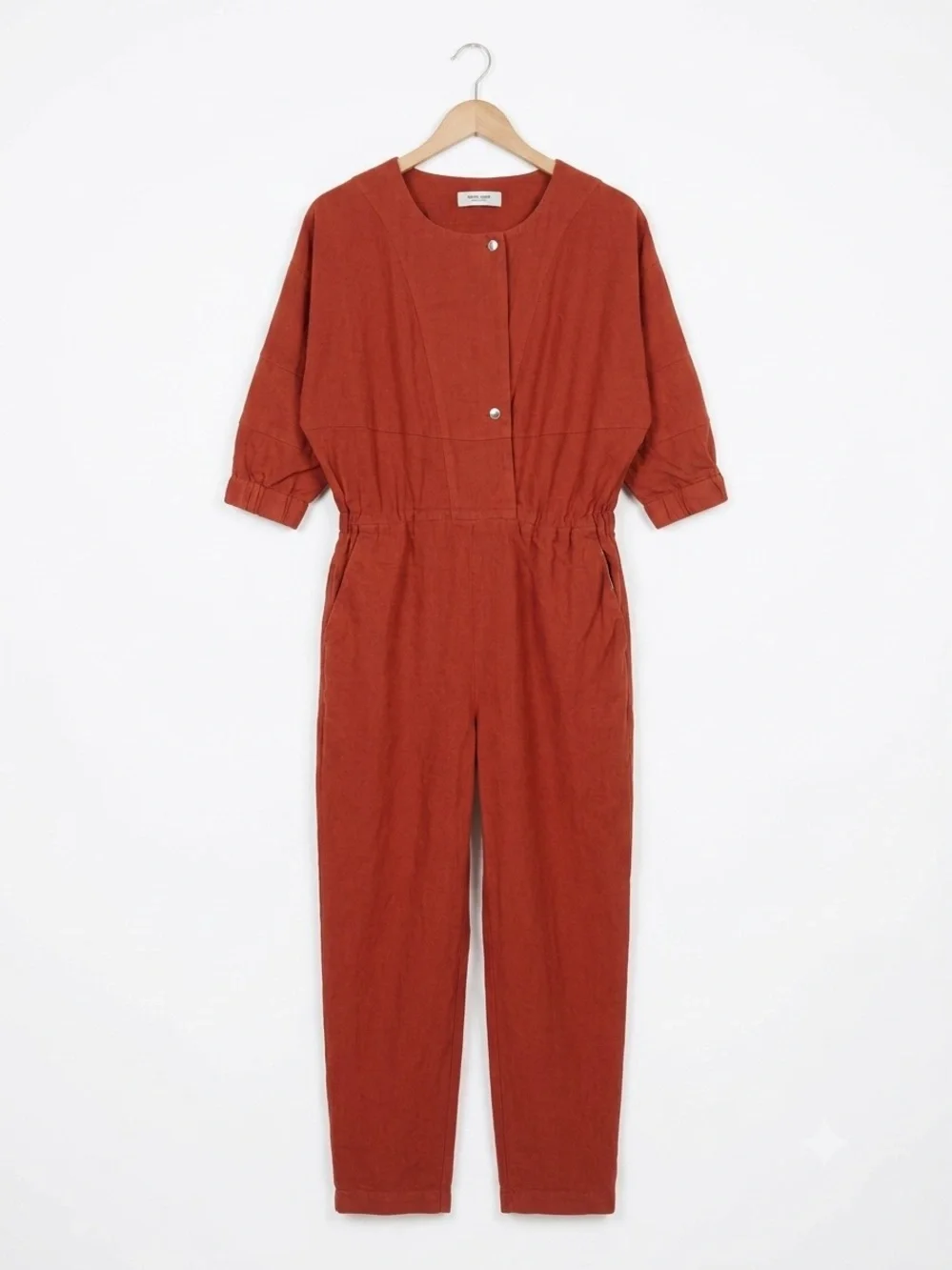Linen Rust-Orange Rachel Comey Jumpsuit in a Size 4